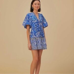 Farm Rio Blue Tile Mini Dees